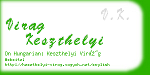 virag keszthelyi business card